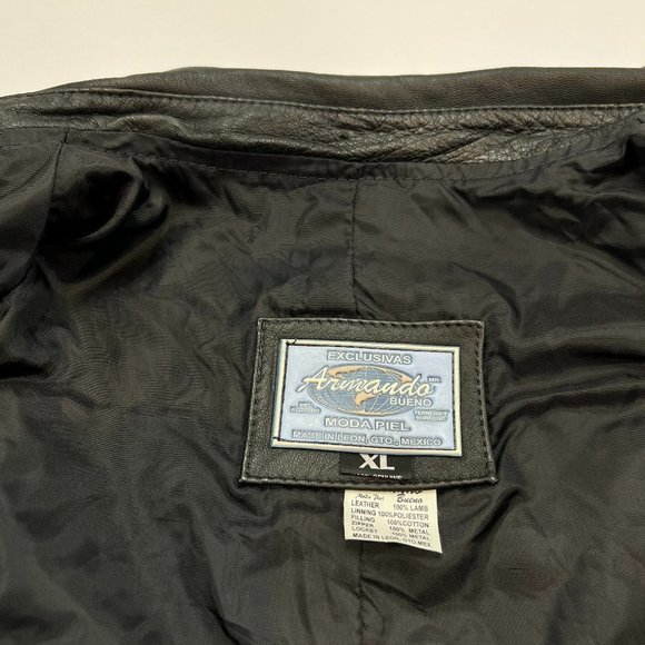 Armando Bueno Black Leather Jacket - Picture 4 of 11